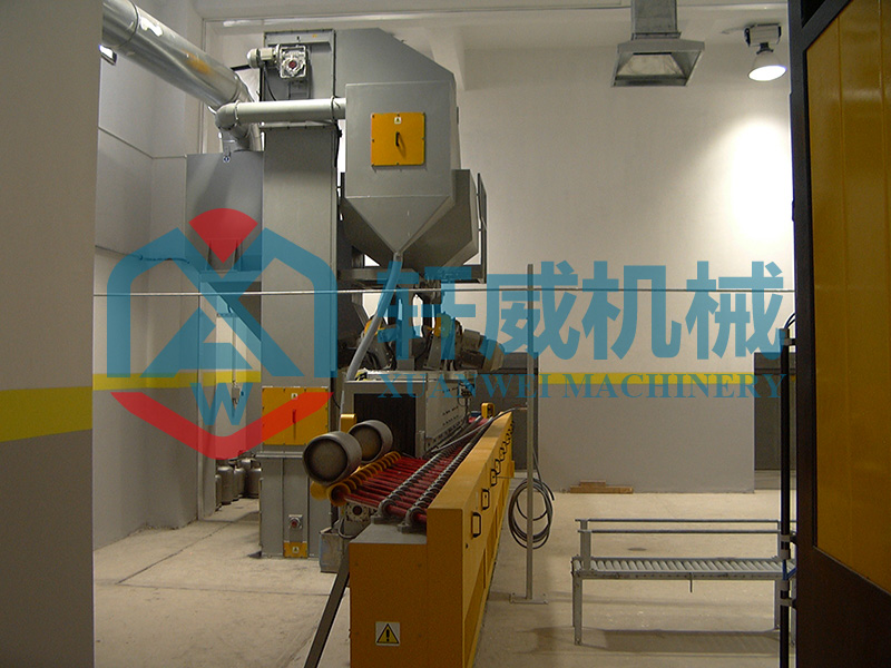 Gas cylinder shot blasting machine