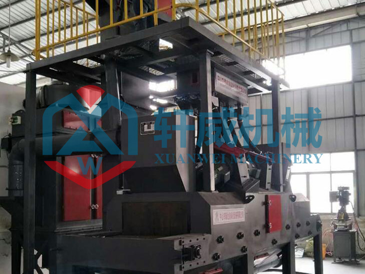 Crawler passing shot blasting machi