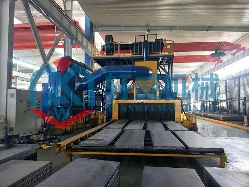 Roller type shot blasting machine