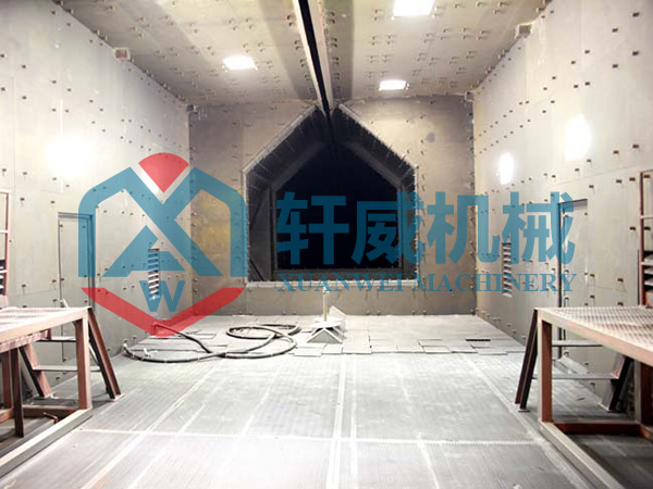 Suspended shot blasting machine