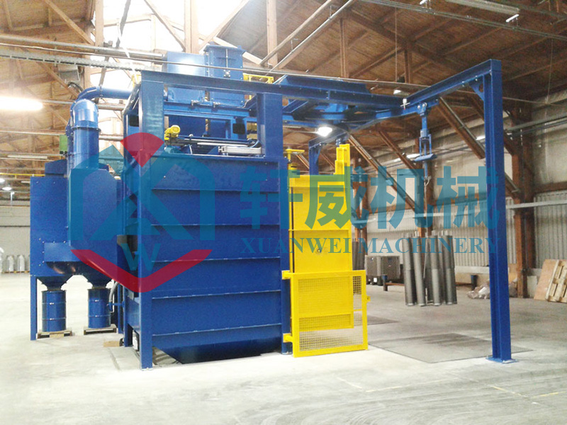 Hook type shot blasting machine