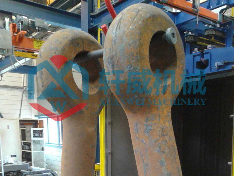 Hook type shot blasting machin